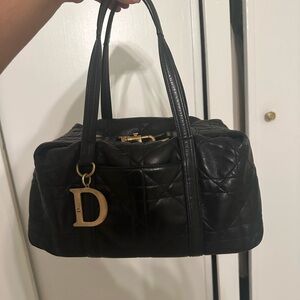 Dior Black Quilted Satchel